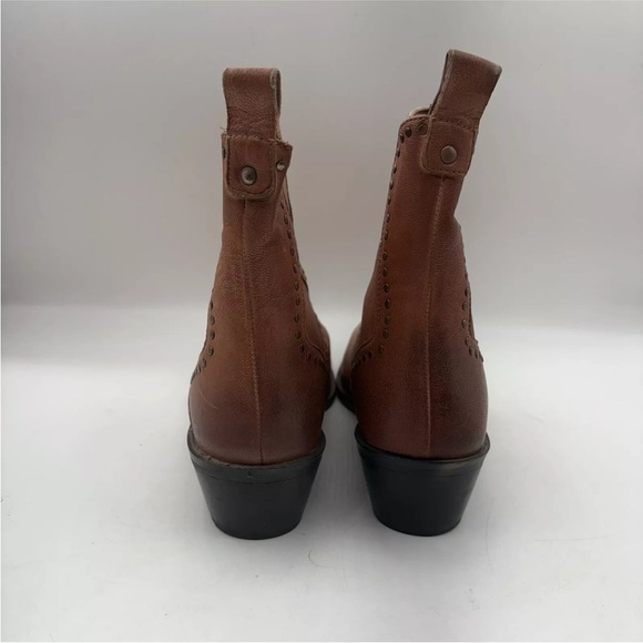 Roan by Bed Stu Cliffhanger Boots Almond Leather Bootie Womens 9.5 - Picture 4 of 9